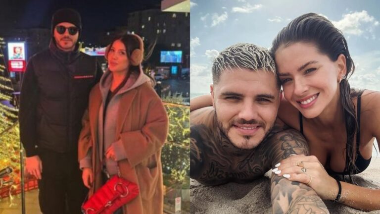 Las Navidades idénticas de la China Suárez y Wanda Nara con Mauro Icardi