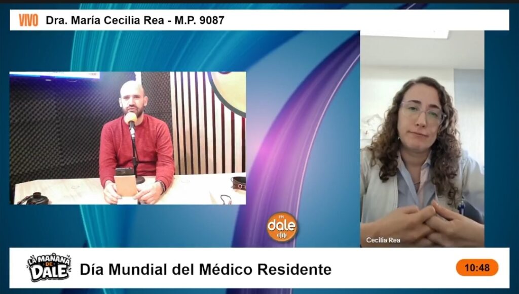 Doctora María Cecilia Rea, pediatra e instructora de residentes, durante entrevista en La Mañana de Dale