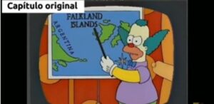 Telefe eliminó una escena de “Los Simpson” que mencionaba las Malvinas